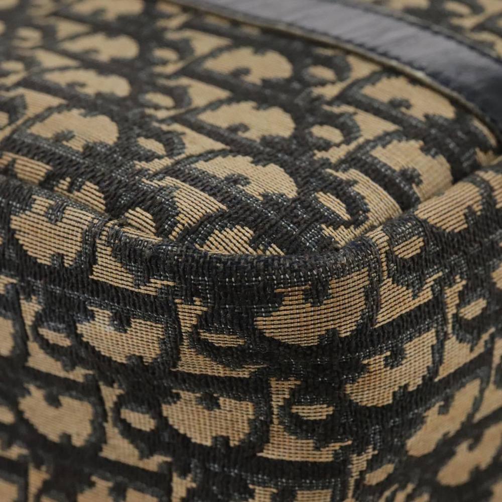 Christian Dior Trotter Canvas Hand Bag Navy Gold Auth 104738 - Picture 13 of 16